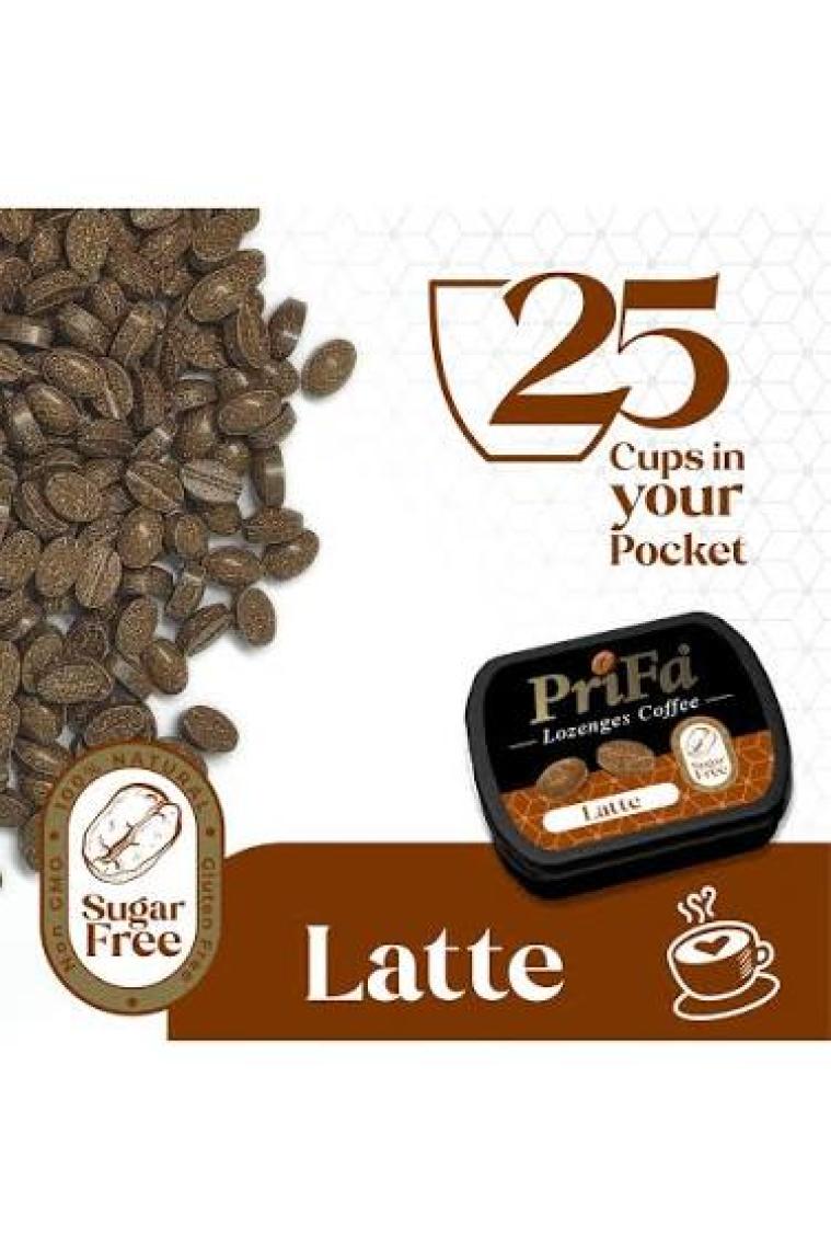 Prifa Coffee Latte Tablets, Şeker Ilavesiz Emilebilir Kahve Tablet