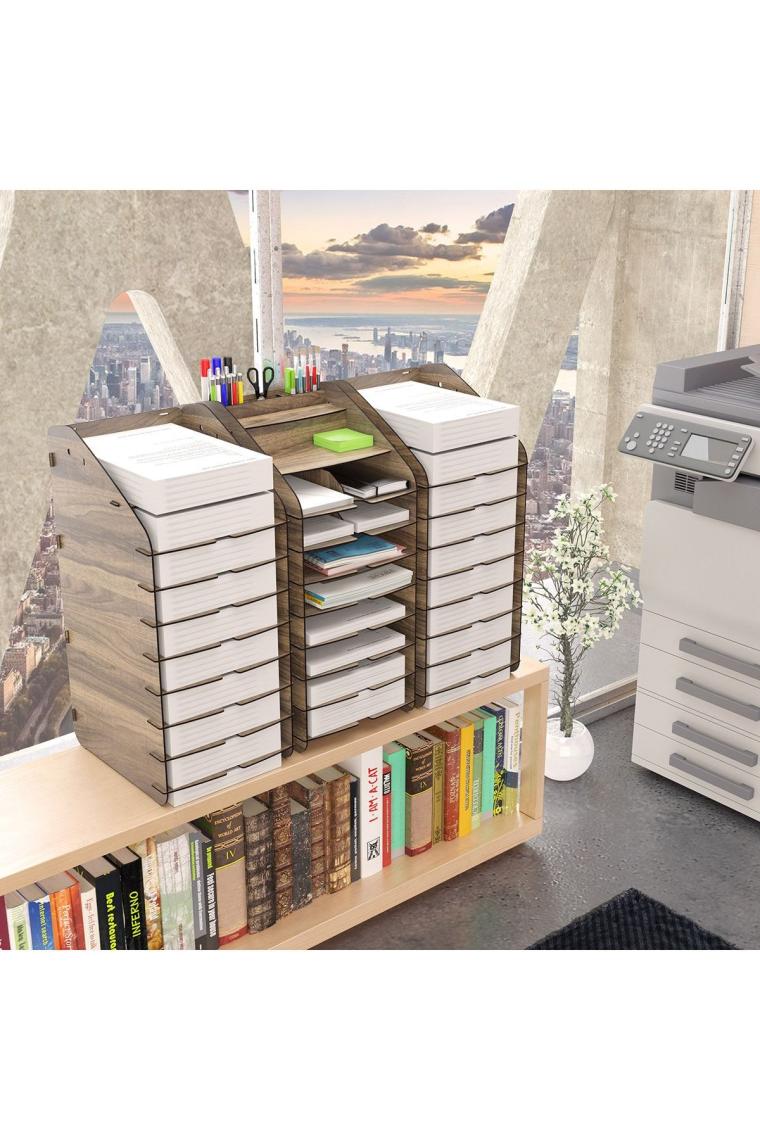 Design Otto Tower Masaüstü Organizer 10 Kat A4 Evrak Rafı