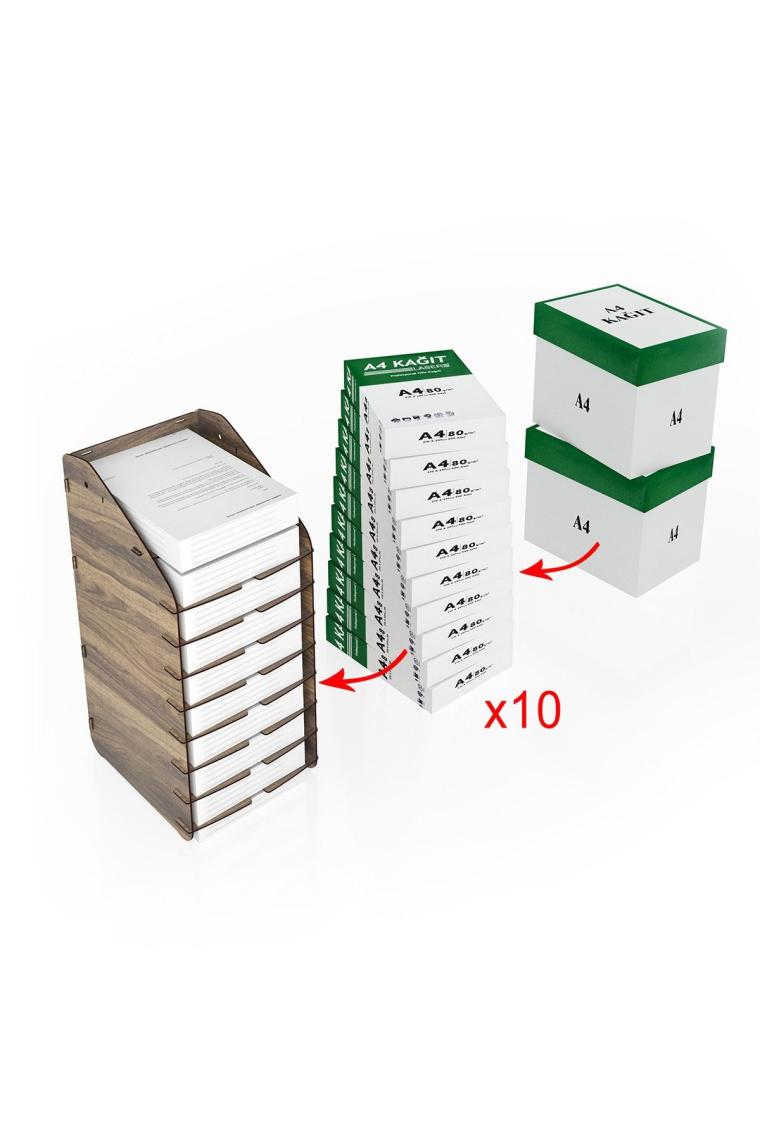 Design Otto Tower Masaüstü Organizer 10 Kat A4 Evrak Rafı