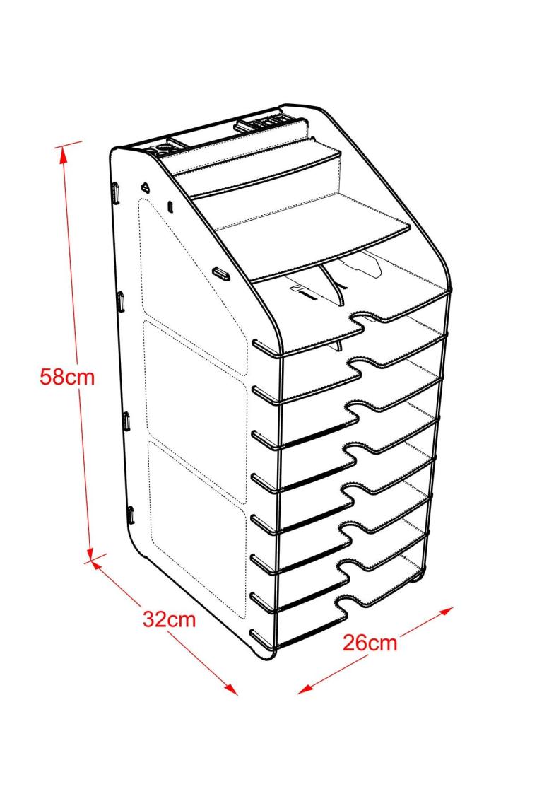 Design Otto Tower Masaüstü Organizer 10 Kat A4 Evrak Rafı