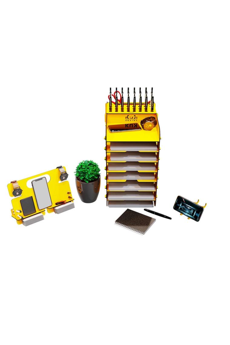 Robinia A4 Evrak Rafı Ofis Masaüstü Organizer Düzenleyici 3'lü Set