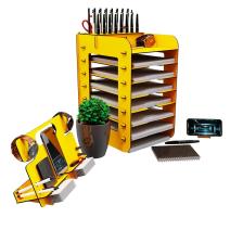 Robinia A4 Evrak Rafı Ofis Masaüstü Organizer Düzenleyici 3'lü Set