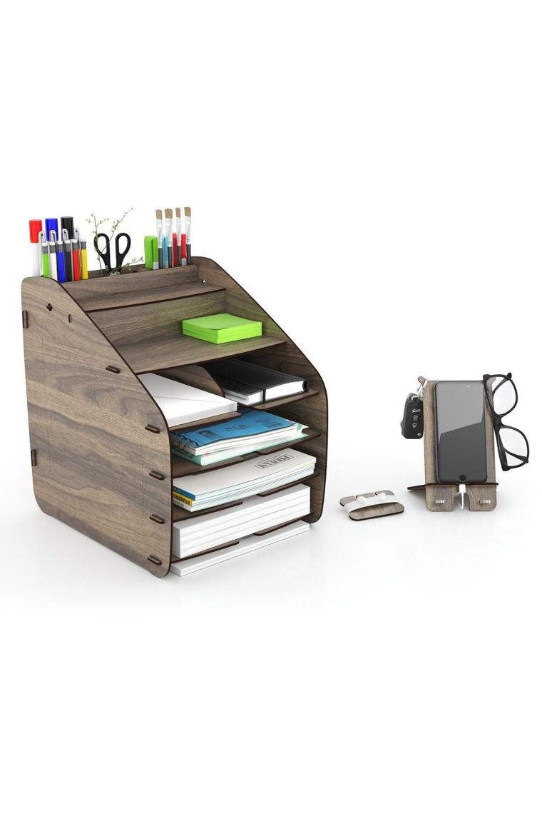 Design Otto Large Modest 6 Renk A4 Evrak Rafı Masaüstü Organizer