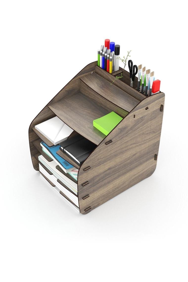 Design Otto Large Modest 6 Renk A4 Evrak Rafı Masaüstü Organizer