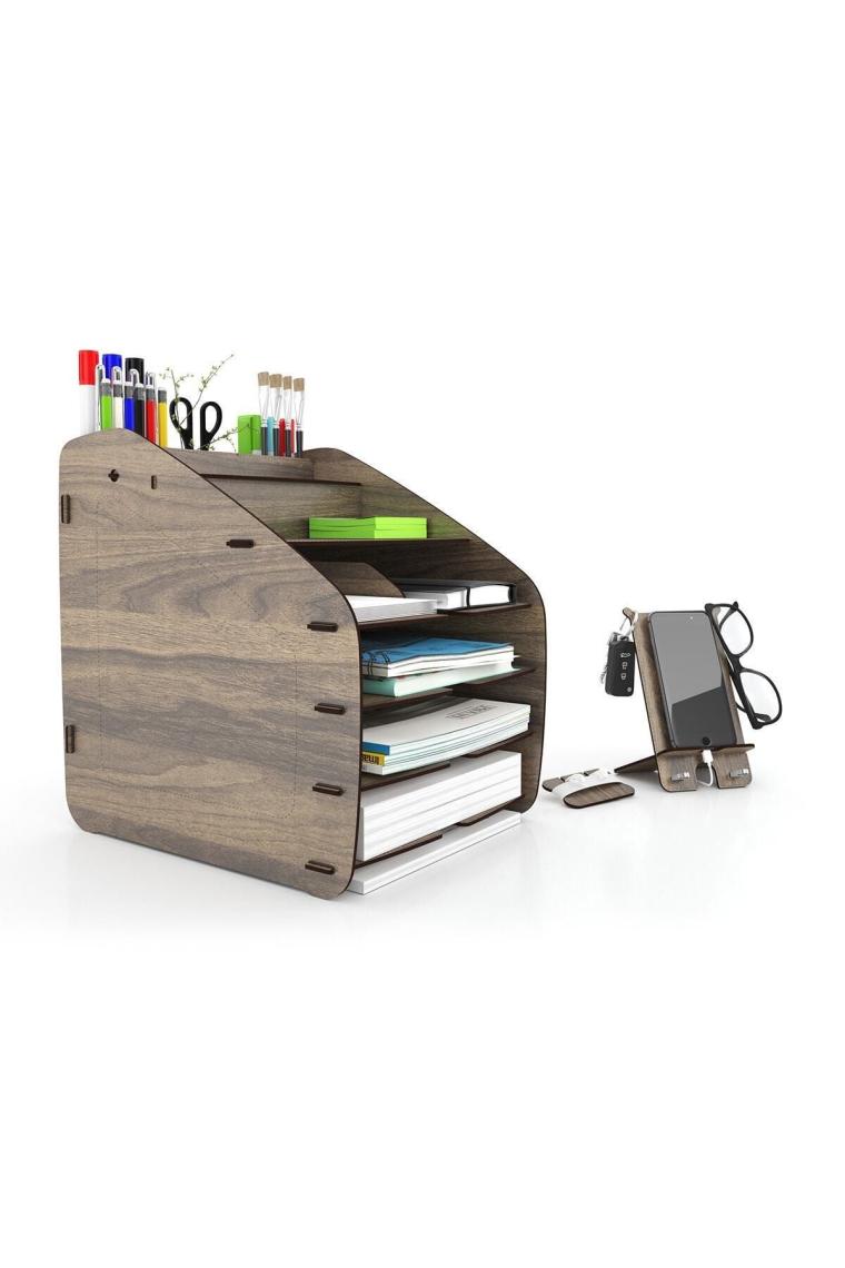 Design Otto Large Modest 6 Renk A4 Evrak Rafı Masaüstü Organizer