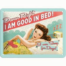 Good In Bed Kabartmalı Metal Duvar Panosu