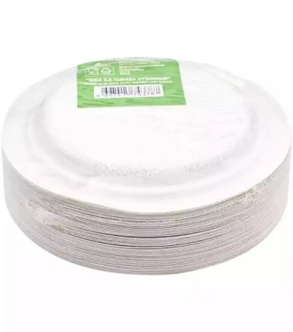 Roll-Up Ekolojik Karton Tabak Baskısız 18 cm 50' li