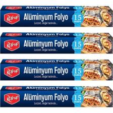 Roll-Up Alüminyum Folyo Seti 30cm x 15 m 10mic 4 Adet