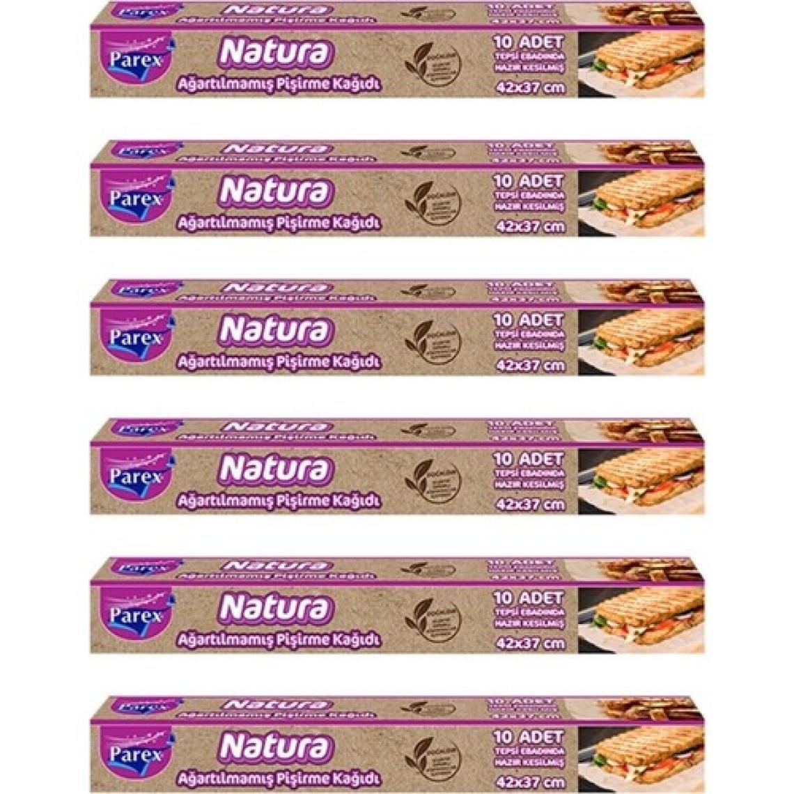 Parex Natura Ağartılmamış Organik Hazır Kesilmiş Pişirme Kağıdı 6 x 10'lu