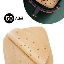 ® 50 Adet Air Fryer Pişirme Kağıdı Tek Kullanımlık Yağlı Kağıt Kare Delikli Model