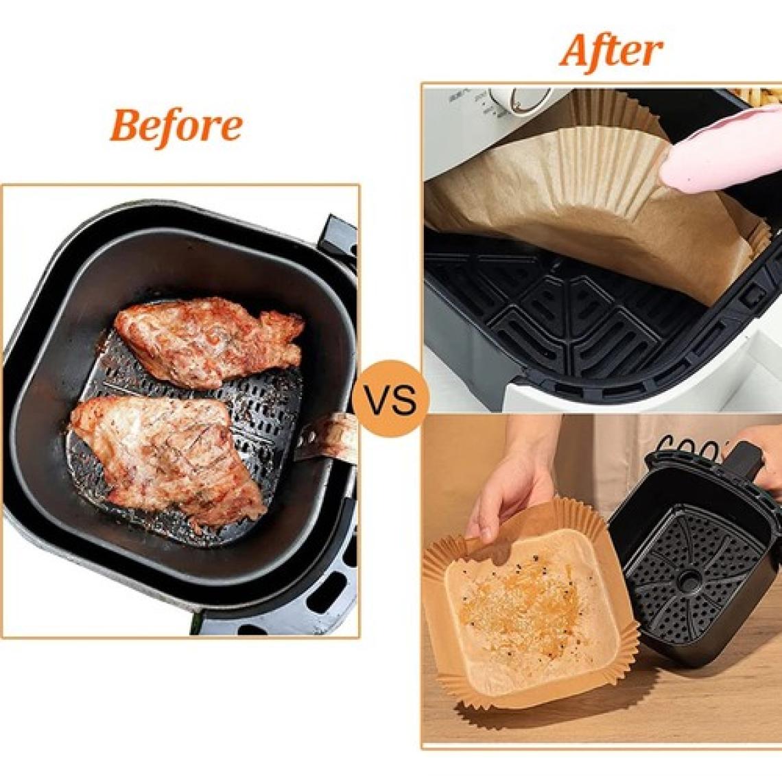 Yıldız Fırsat Xl Xxl Modeller Için Airfryer Pişirme Kağıdı Fritöz Yağlı Kağıt 50 Adet Büyük Airfryerler Için Uygun Xiaomi Philips