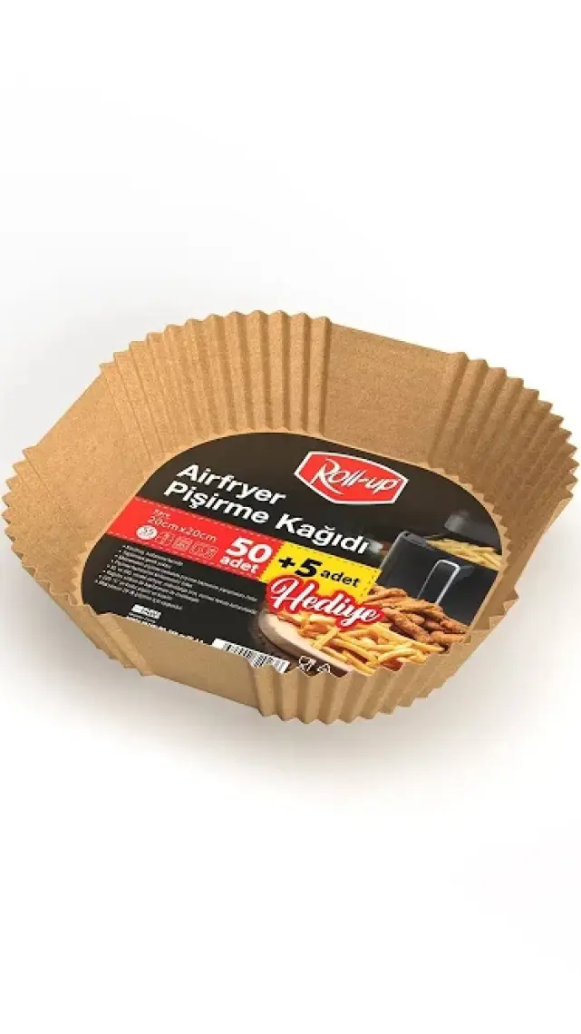 Roll-Up Airfryer Pişirme Kağıdı Kare 20 cm 50'li