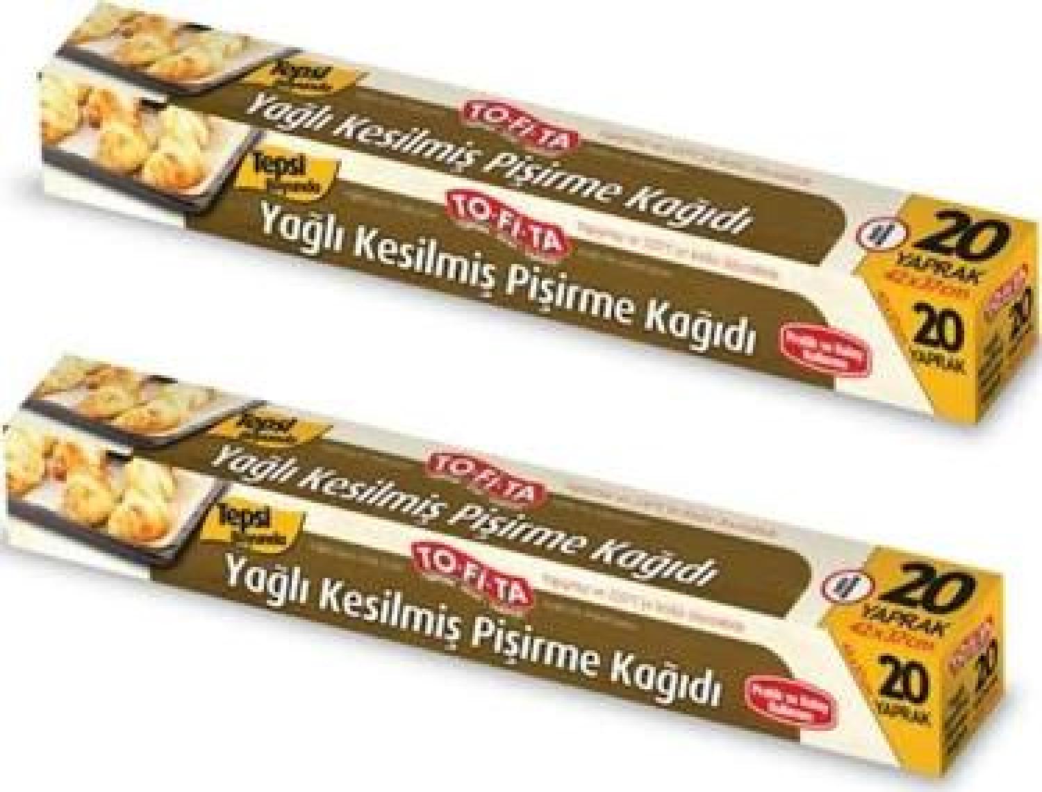 To-Fi-Ta Hazır Kesilmiş Yağlı Pişirme Kağıdı 20'li x 2 - 40 Yaprak 42 x 37 cm