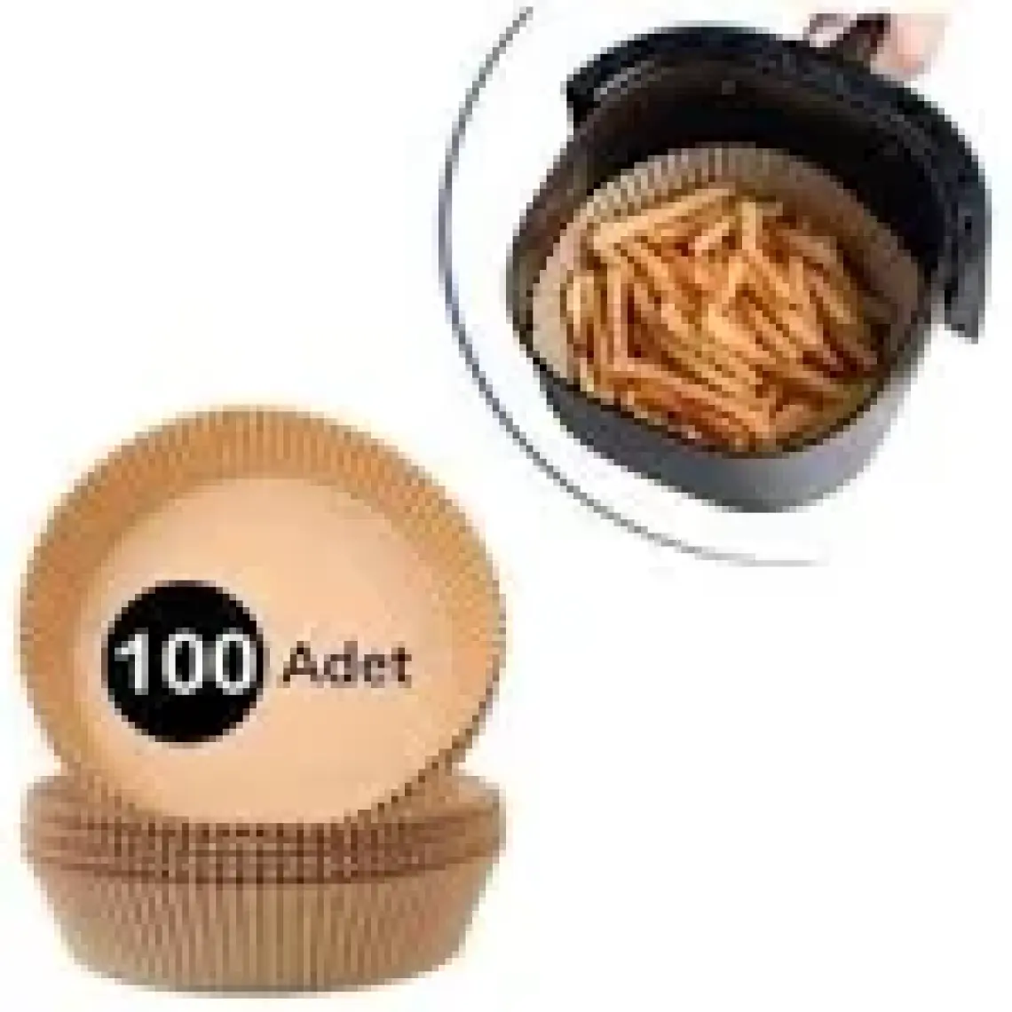 Tp Company 100 Adet Airfryer Pişirme Kağıdı Yuvarlak Tabak Model Yağlı Kağıt