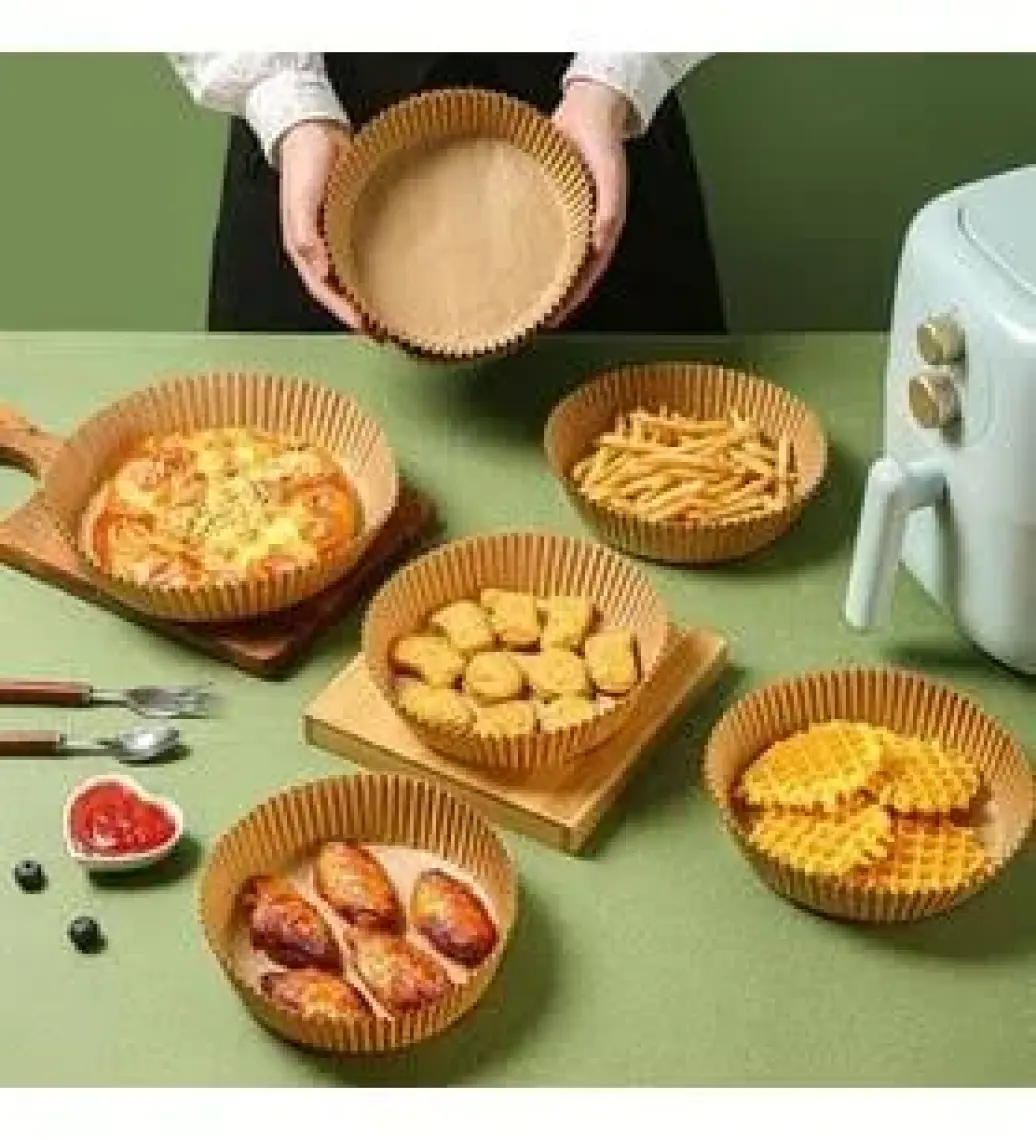 Tp Company 100 Adet Airfryer Pişirme Kağıdı Yuvarlak Tabak Model Yağlı Kağıt