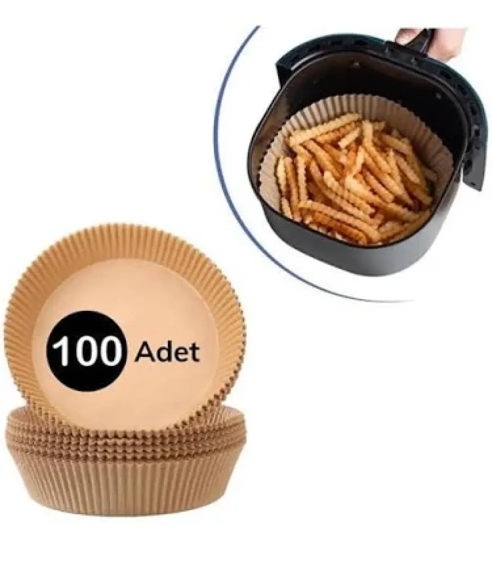 Tp Company 100 Adet Airfryer Pişirme Kağıdı Yuvarlak Tabak Model Yağlı Kağıt
