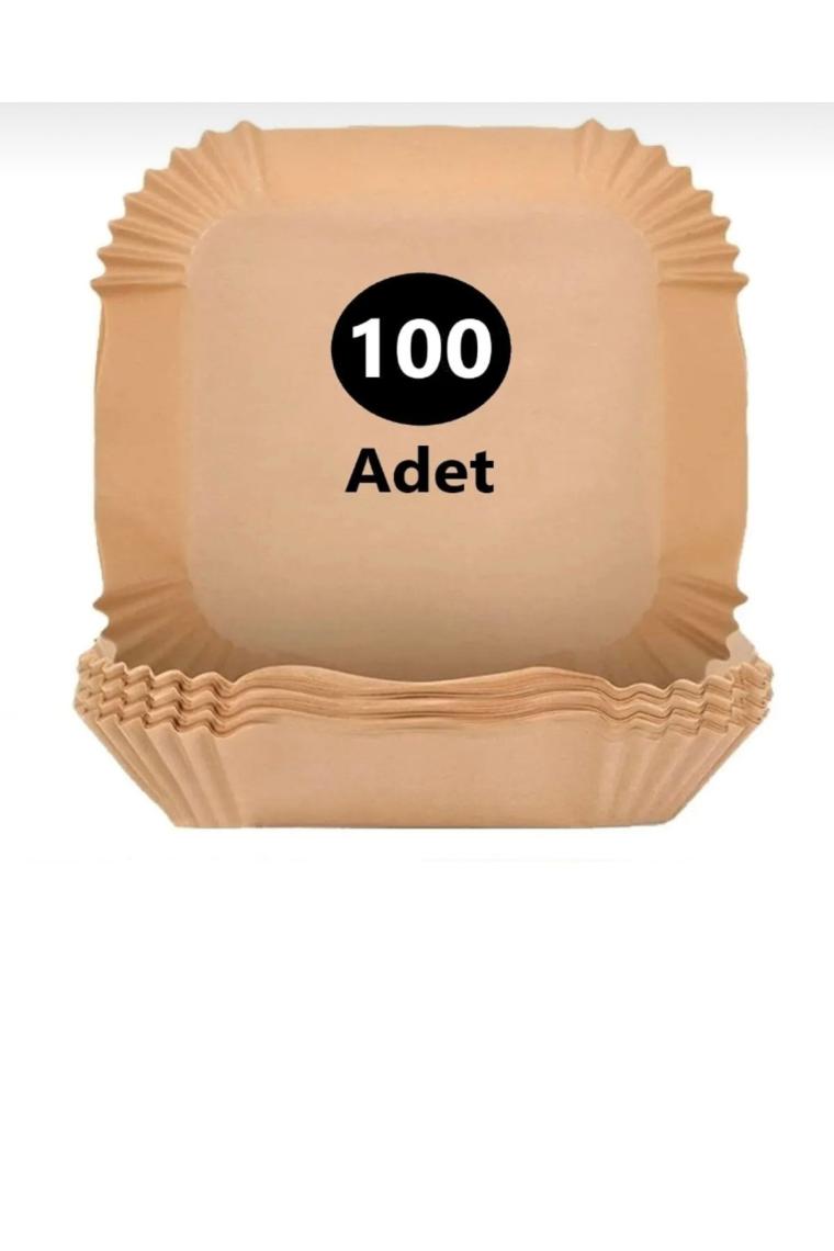 Trustmoda Her Modele Uyumlu Xl & Xxl 100 Adet Airfryer Pişirm Kağıdı - Kare Tabak Model - Airfryer Ustası