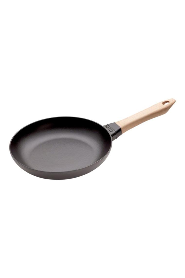 Staub Ahşap Saplı 24 cm Döküm Kızartma Tavası