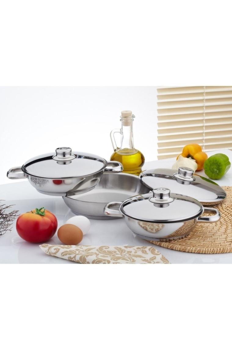 Omlet Set 6 Parça (çelik Kapaklı)