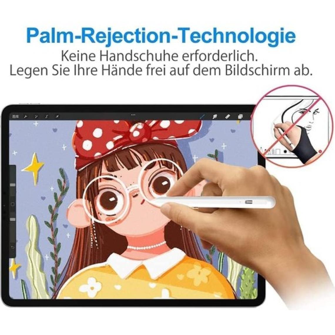 M.tk moveteck iPad 10.9 10.nesil Uyumlu Pencil Stylus Palm Rejection Eğim Özellikli Çizim Kalemi Yazı Not Avuç Red