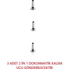TEKNETSTORE 2 In 1 Dokunmatik Kalem Yedek Ucu Tablet Kalemi Çizim & Yazı Kalemi Yedek Uç