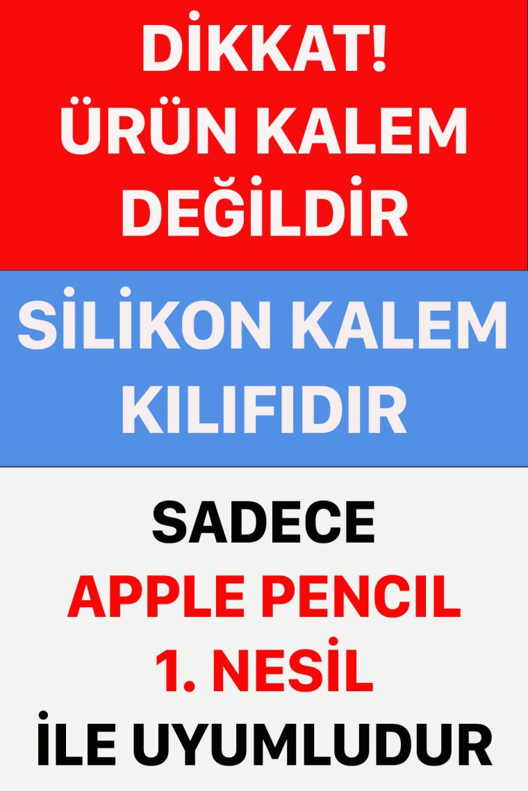 NovStrap Apple Pencil 1 Nesil Kılıf Apple Pencil 1 Silikon Koruma Kılıfı