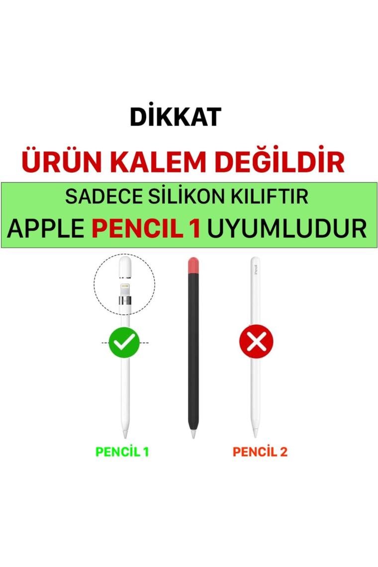NovStrap Apple Pencil 1 Nesil Kılıf Apple Pencil 1 Silikon Koruma Kılıfı