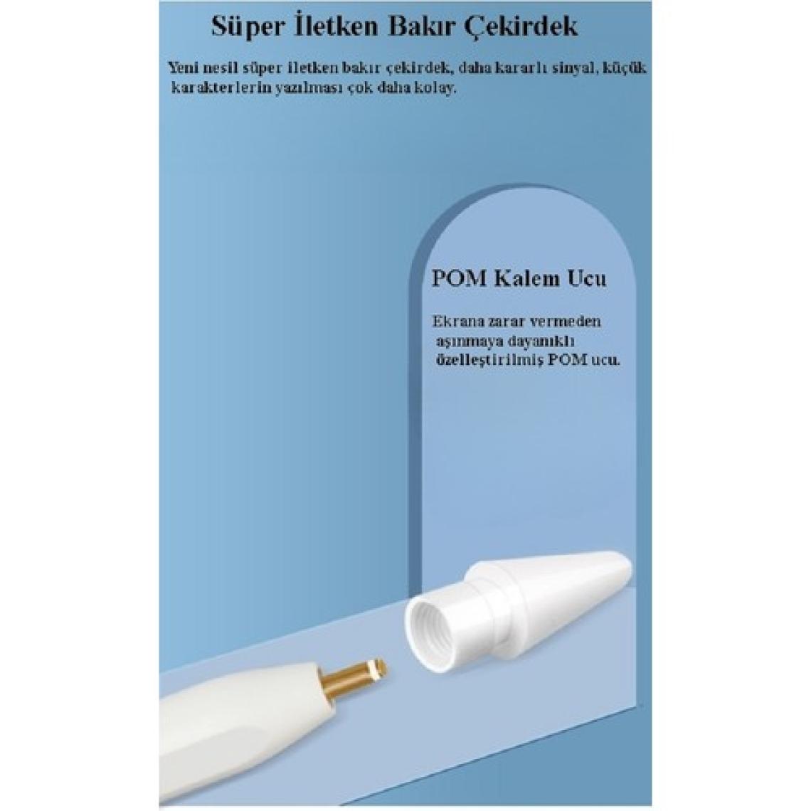 Loges Ipad Uyumlu Kapasitif Palm Rejection Manyetik Dokunmatik Stylus Kalem iPad Çizim Kalemi Tilt Fonksiyonu Manyetik Kablosuz/kablolu Şarj