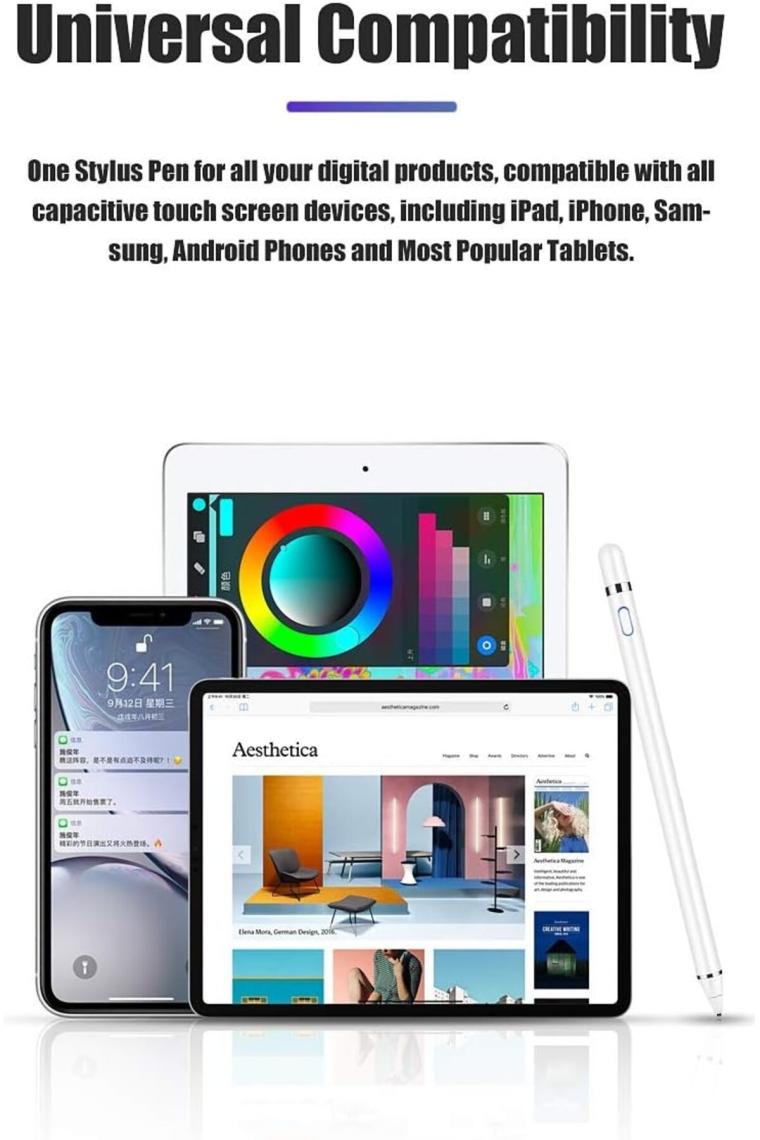 TEKNETSTORE Samsung Galaxy Tab A9 8.7 Inç SM-X110 Uyumlu Dokunmatik Çizim ve Tasarım Için Active Stylus Pen