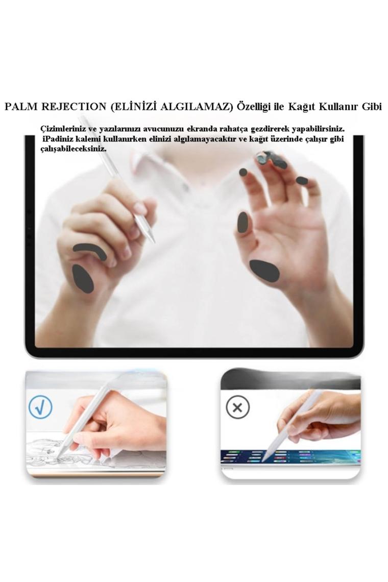 Loges Ipad Uyumlu Kapasitif Palm Rejection Manyetik Dokunmatik Stylus Kalem iPad Çizim Kalemi Tilt Fonksiyonu Manyetik Kablosuz/kablolu Şarj
