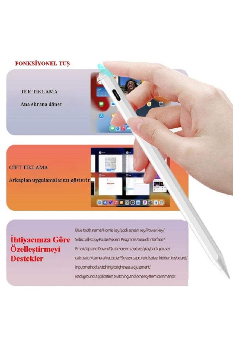 Loges Ipad Uyumlu Kapasitif Palm Rejection Manyetik Dokunmatik Stylus Kalem iPad Çizim Kalemi Tilt Fonksiyonu Manyetik Kablosuz/kablolu Şarj