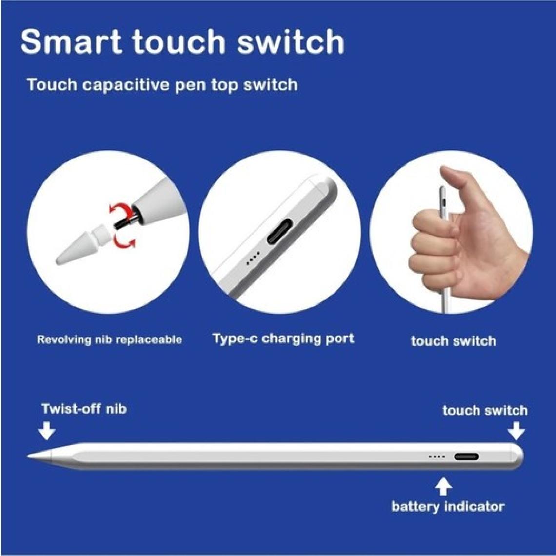 TEKNETSTORE Ipad 10. Nesil/pro 11/ıpad 12.9/mini 6 Uyumlu Avuç Içi Algılamayan Eğimle Kalınlık Stylus Kalem