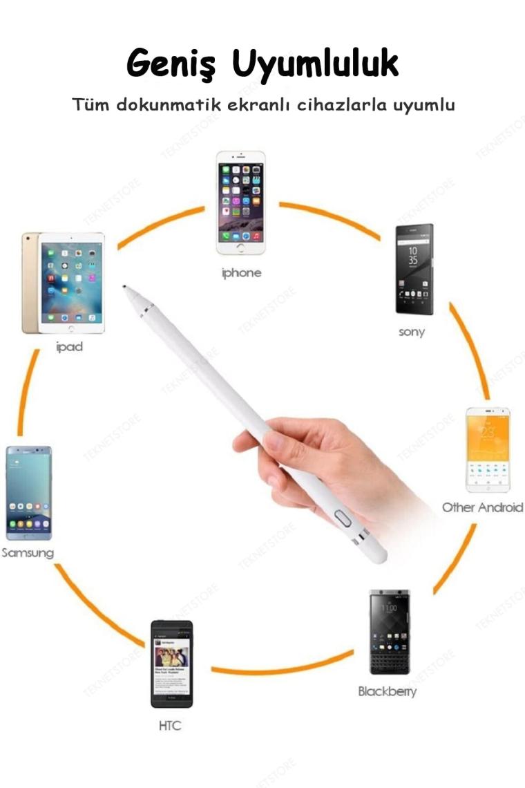 TEKNETSTORE Apple/android/ıpad Pro/air/mini/ıphone/microsoft/ Dokunmatik Akıllı Kalem Tüm Dokunmatik Ekranlar