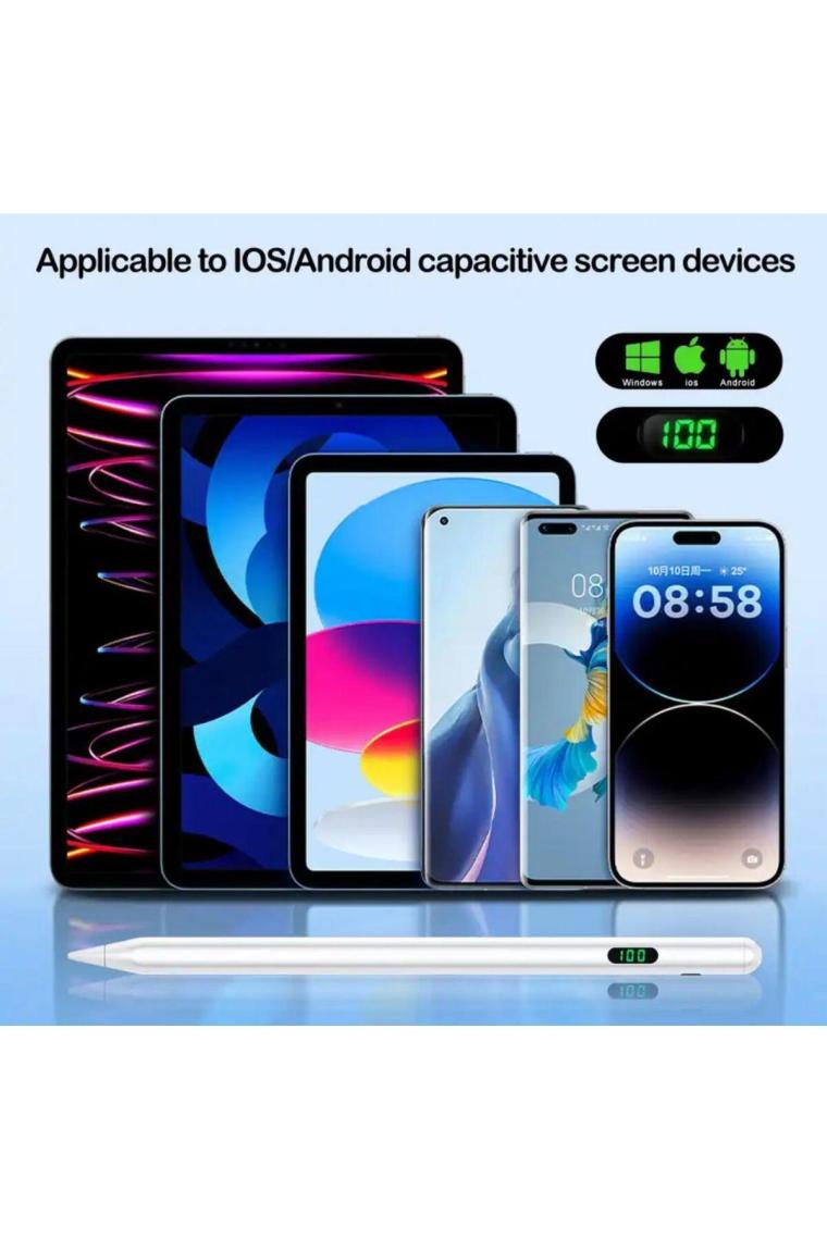 Mi7a Dijital Göstergeli Universal Kapasitif Stylus Windows Android Ios Tablet Uyumlu Dokunmatik Kalem