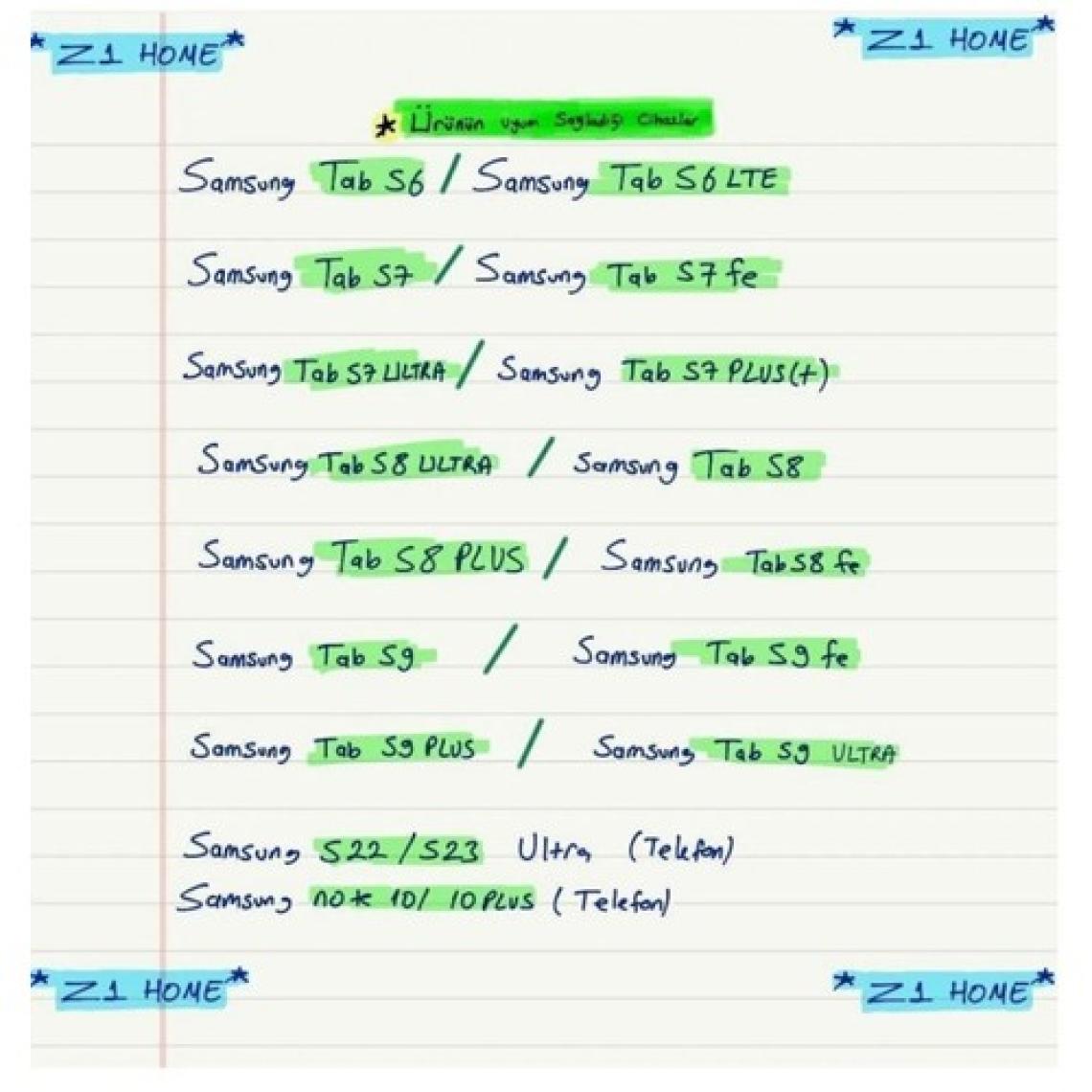 Z1 Home Samsung S Pen Tablet Uyumlu Kalem Ucu Tab S6/s6lte/s7fe/s7ultra/s8 /s8 Ultra/s9/s9fe Ultra S10/s10
