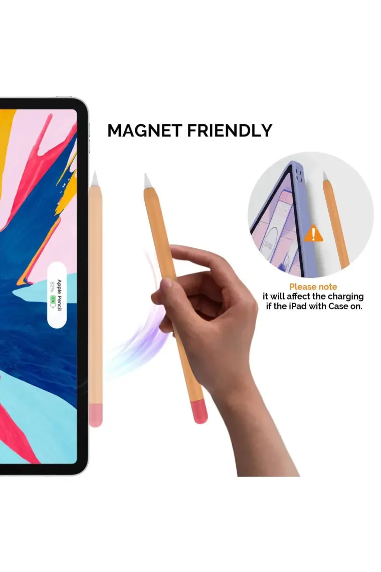NovStrap Apple Pencil 2 Nesil Kılıf Apple Pencil 2 Silikon Koruma Kılıfı