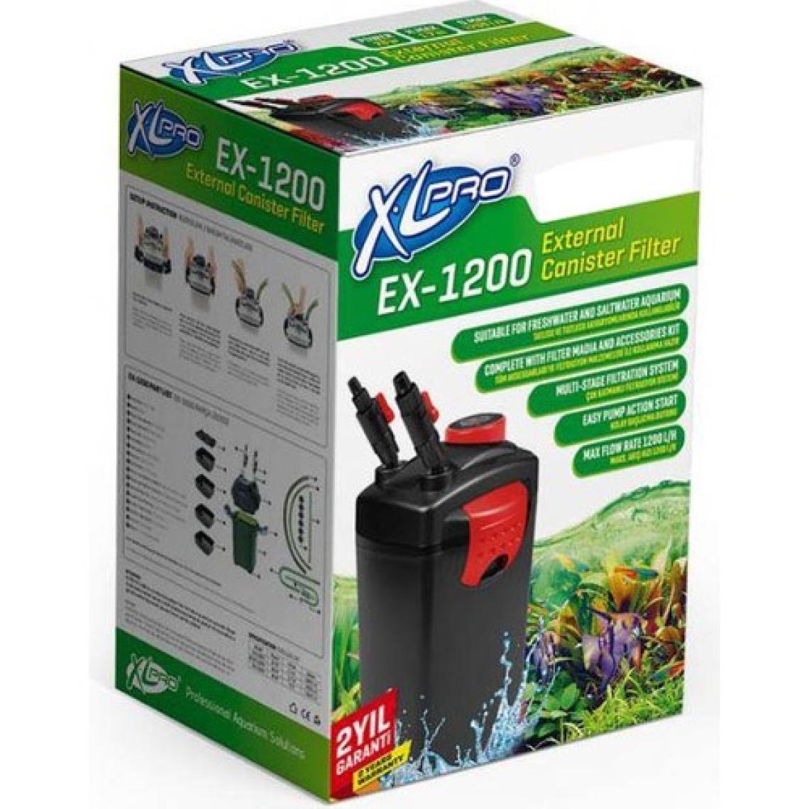 XL Pro Ex-1200 Akvaryum Dış Filtre 1200 LT/S 28W (Dolu)