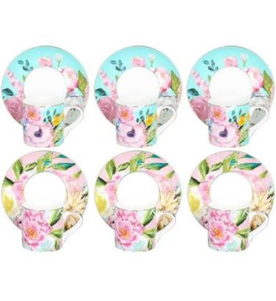 Peony Bone 6lı Kahve Fıncanı Setı