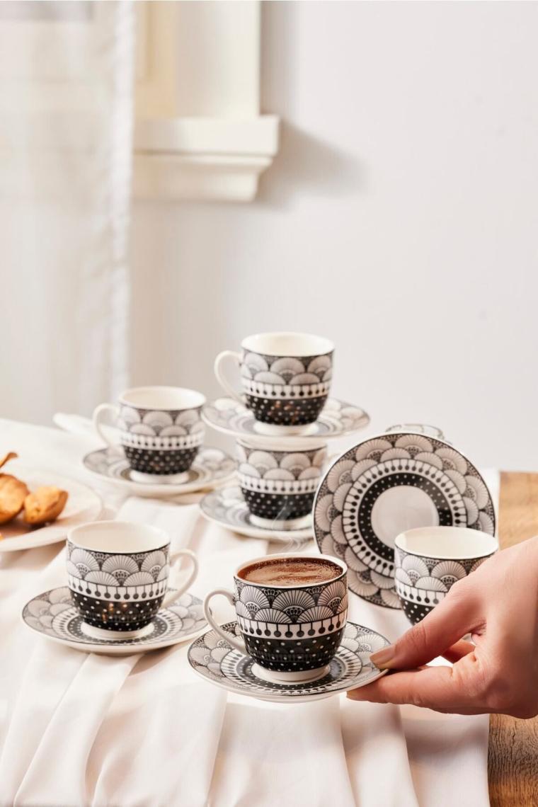 Karaca Aysel 6 Kişilik Kahve Fincan Takımı 85 ml