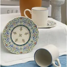 Heda Porselen Saraylı 12 Parça 6 Kişilik Porselen Kahve  Fincan Takımı 100 ml