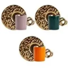 Mikasa Moor Lalin Gold 3 Renkli Gold 6lı Kahve Fincanı Seti 90CC