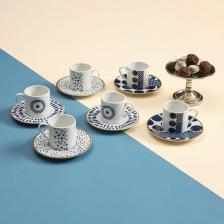 Porland Spotty 6 Kişilik 12 Parça 90cc Kahve Fincan Takımı