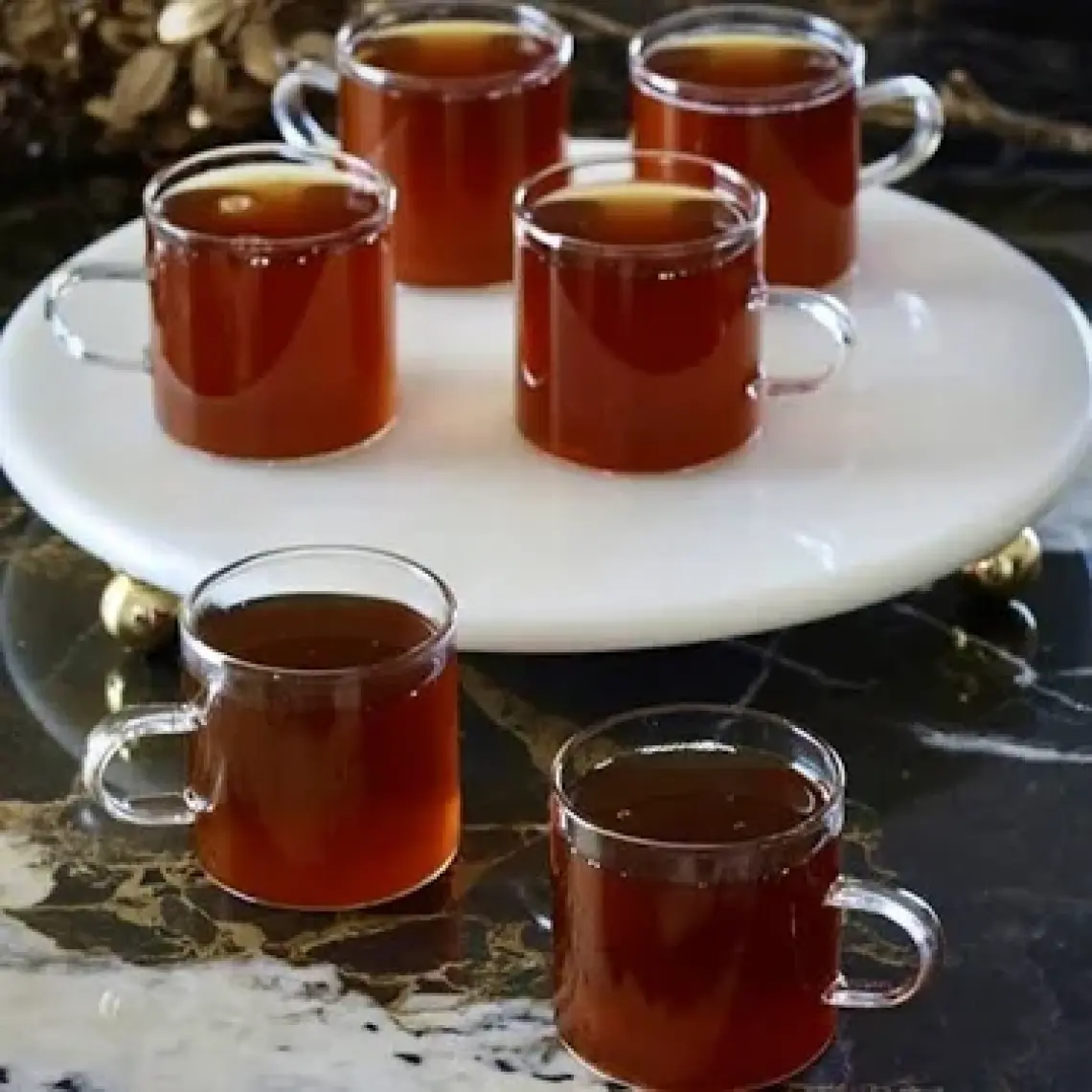 Taşev Aoki - 6 Kişilik Çay Fincan Takımı
