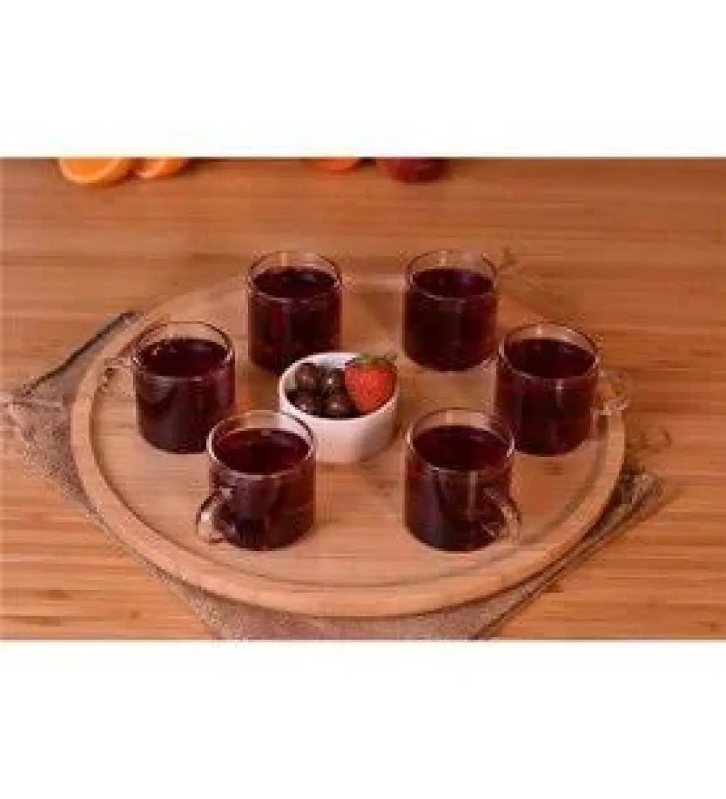 Taşev Aoki - 6 Kişilik Çay Fincan Takımı