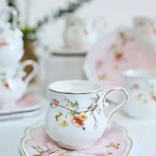 Zjn-001/2 Flower Altın Yaldızlı 6 Kişilik Türk Kahvesi Fincan Takımı