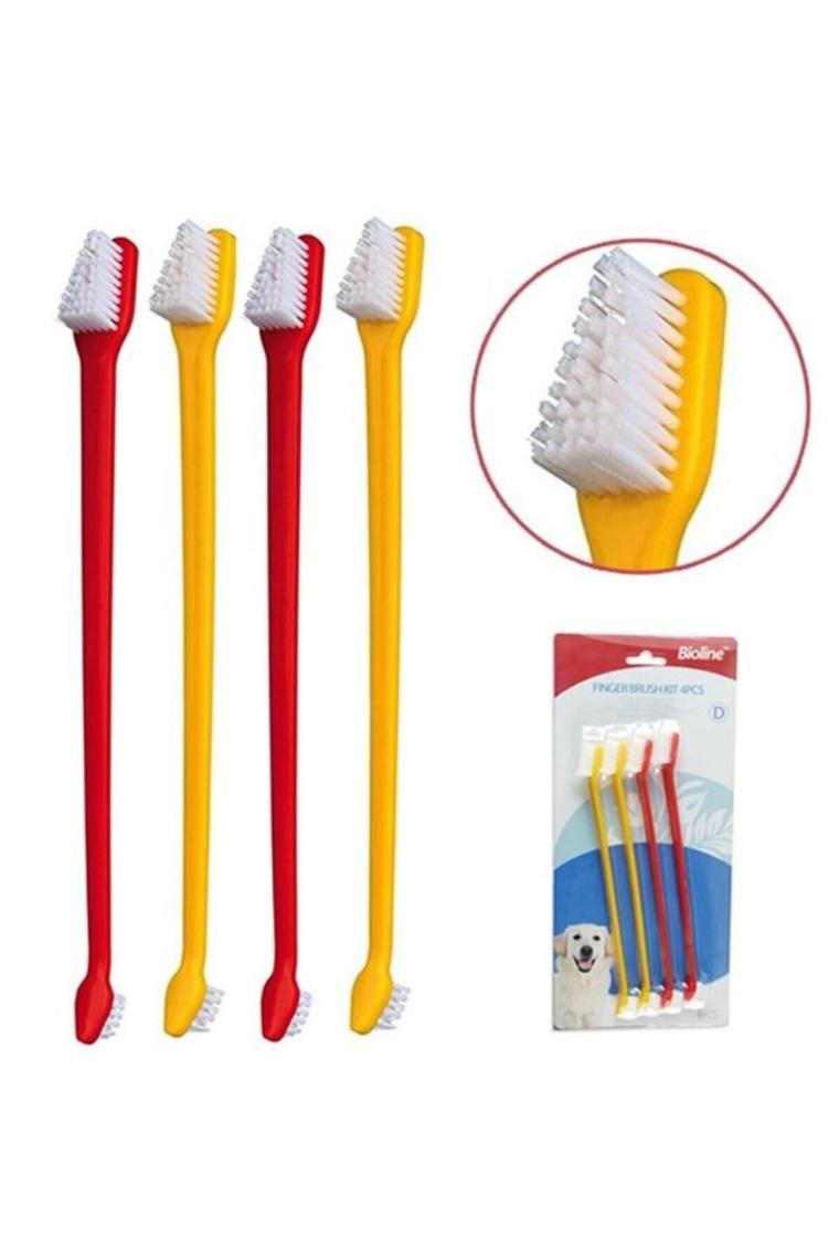 Iki Uçlu Köpek Diş Fırçası 4 Lü Set
