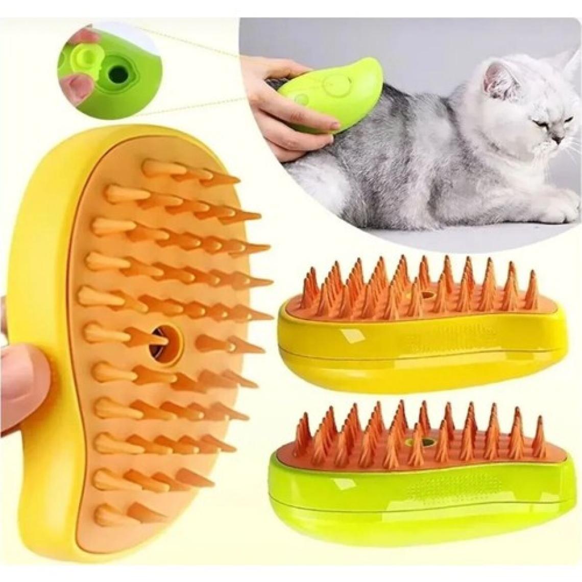 Ogaş Buharlı Kedi & Köpek Yıkama Tarağı Yumuşak Silikon Fırça Bakım Seti