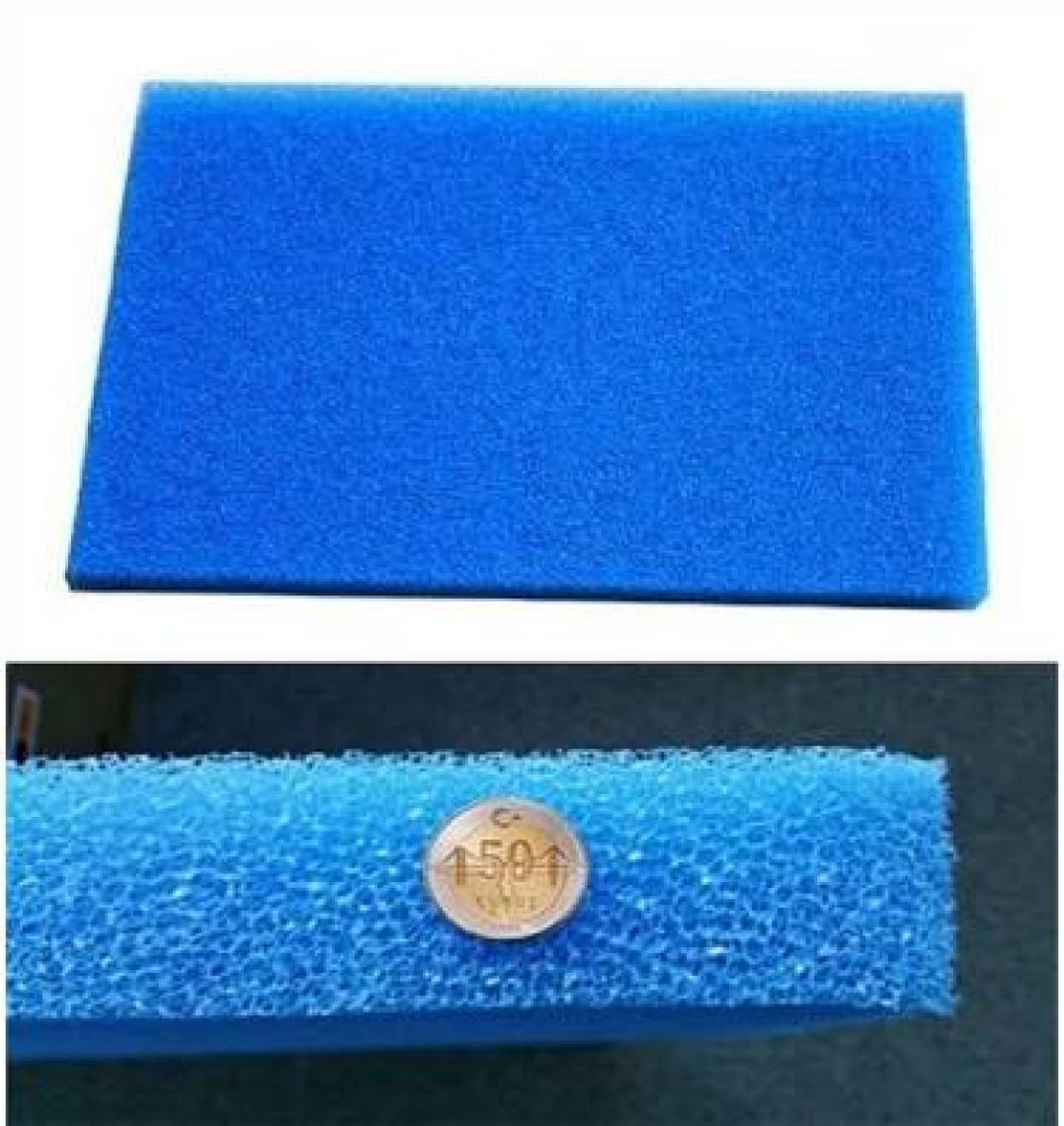 Amazon Akvaryum Filtre Süngeri Kalın Gözenekli Mavi 10 PPI 50x40x5 cm