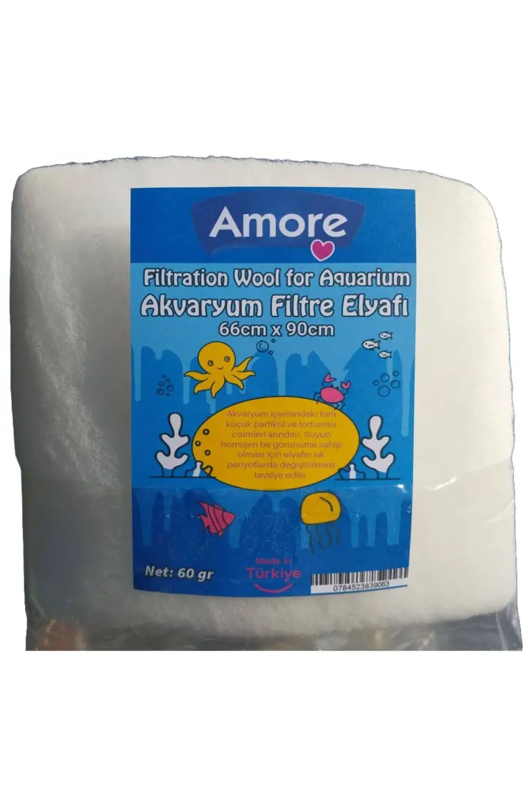 Amore Akvaryum 60 gr Silikonsuz Filtre Elyafı 66x90cm Soffice