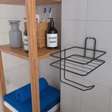 Buffer® Kendiliğinden Yapışkanlı Tuvalet Kağıdı Tutacağı ve Yedek Raf - Siyah Modern Metal Tasarım